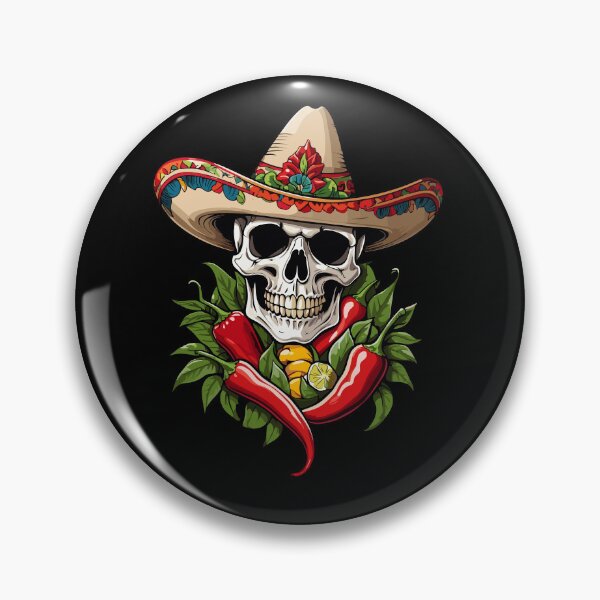Item preview, Skull Chili Style Aesthetic Mexican designed and sold by LuminOrb.