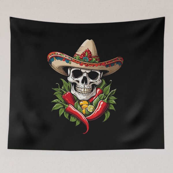 Item preview, Skull Chili Style Aesthetic Mexican designed and sold by LuminOrb.