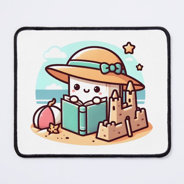 Item preview, Kawaii Book With Beach Hat designed and sold by CanvasCutie.