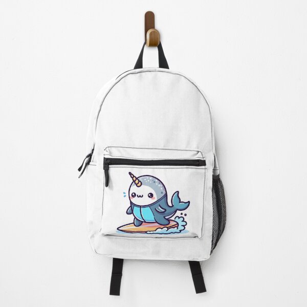 Vista previa del artículo con la obra «Narval Kawaii: traje de neopreno y tabla de surf», diseñado y vendido por CanvasCutie.