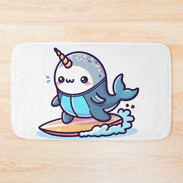 Item preview, Kawaii Narwhal: A Wetsuit And Surfboard designed and sold by CanvasCutie.