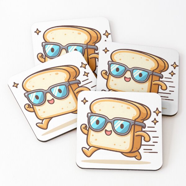 Item preview, Kawaii Toast With Sunglasses designed and sold by CanvasCutie.