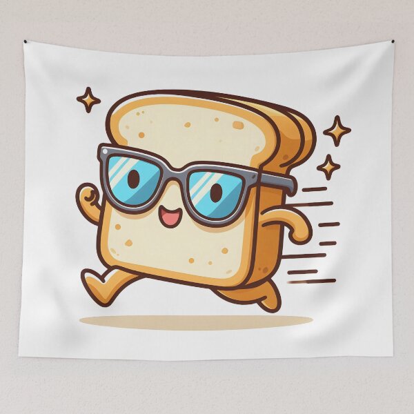 Item preview, Kawaii Toast With Sunglasses designed and sold by CanvasCutie.