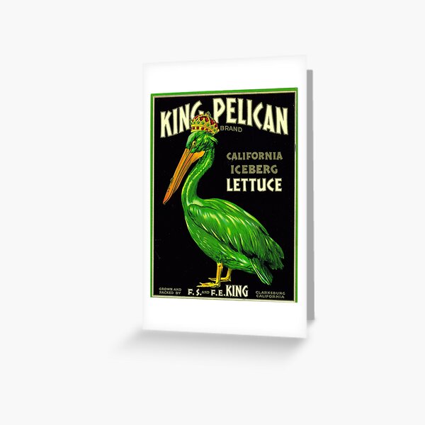Item preview, King Pelican California Lettuce - Vintage Produce Ad Poster designed and sold by romeobravado.