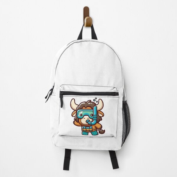 Item preview, Kawaii Curious Minotaur With Snorkel And Goggles designed and sold by CanvasCutie.