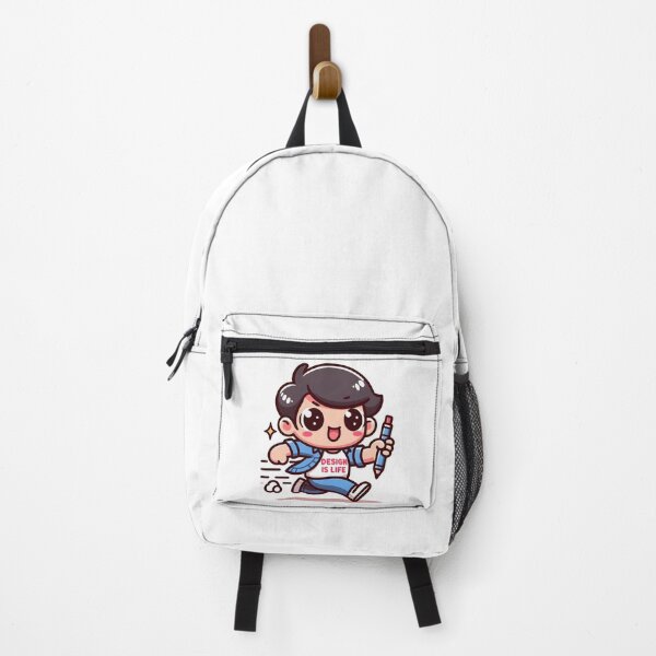 Item preview, Kawaii Graphic Designer Wearing A T-Shirt With 'Design Is Life' Print designed and sold by CanvasCutie.