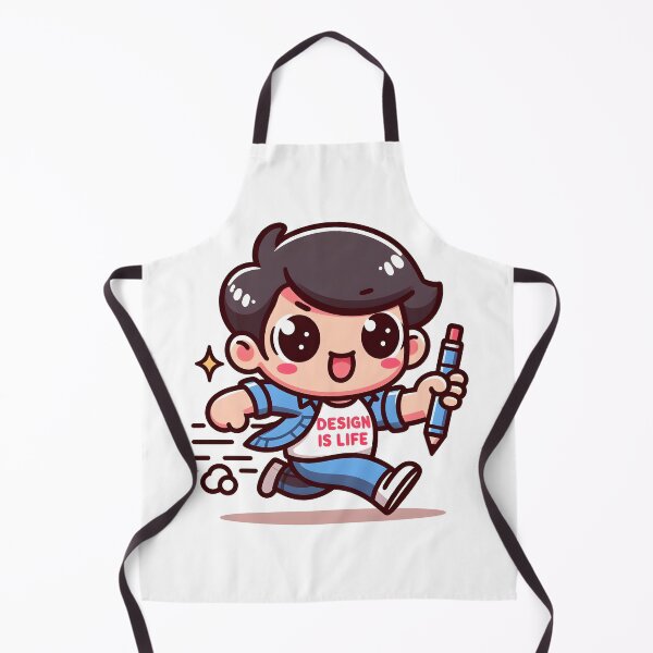 Item preview, Kawaii Graphic Designer Wearing A T-Shirt With 'Design Is Life' Print designed and sold by CanvasCutie.