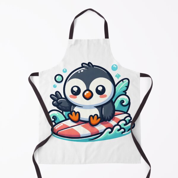 Item preview, Kawaii Puffin With Surfboard designed and sold by CanvasCutie.