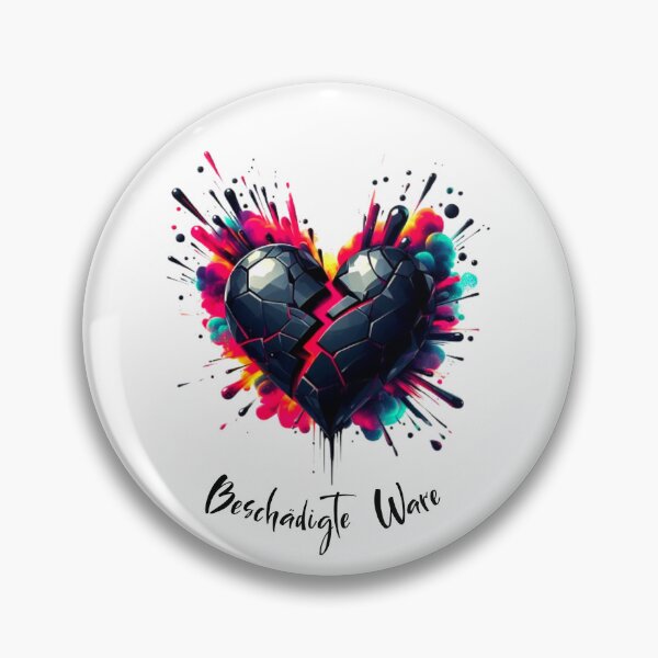 Item preview, Broken heart paint blob design with text "Damaged goods" designed and sold by danny-Dsign.
