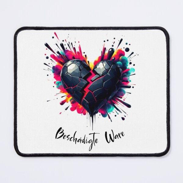 Item preview, Broken heart paint blob design with text "Damaged goods" designed and sold by danny-Dsign.