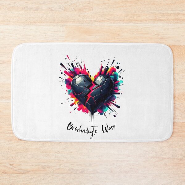 Item preview, Broken heart paint blob design with text "Damaged goods" designed and sold by danny-Dsign.