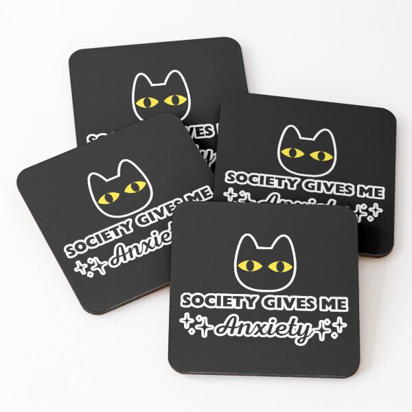 Item preview, Society Gives Me Anxiety Black Cat Design designed and sold by CarefulCreation.