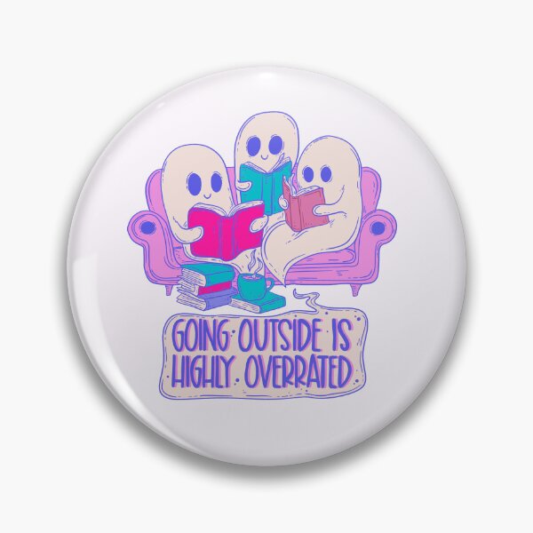 Item preview, Cute Ghosts Reading - Going Outside is Overrated designed and sold by Jess.a.creates.