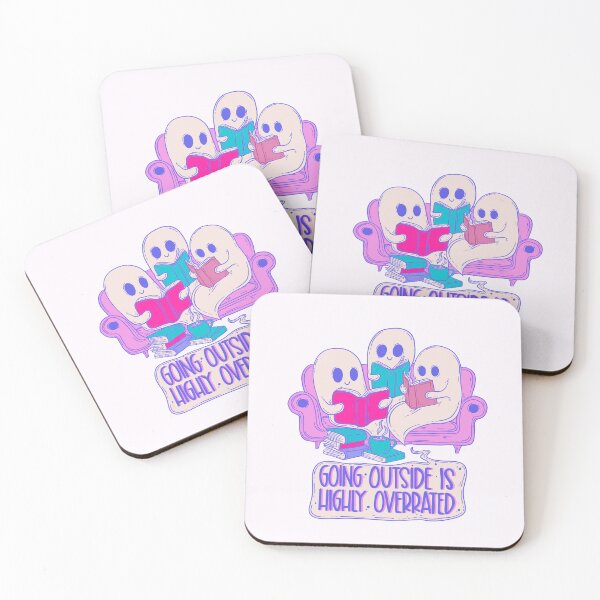 Item preview, Cute Ghosts Reading - Going Outside is Overrated designed and sold by Jess.a.creates.