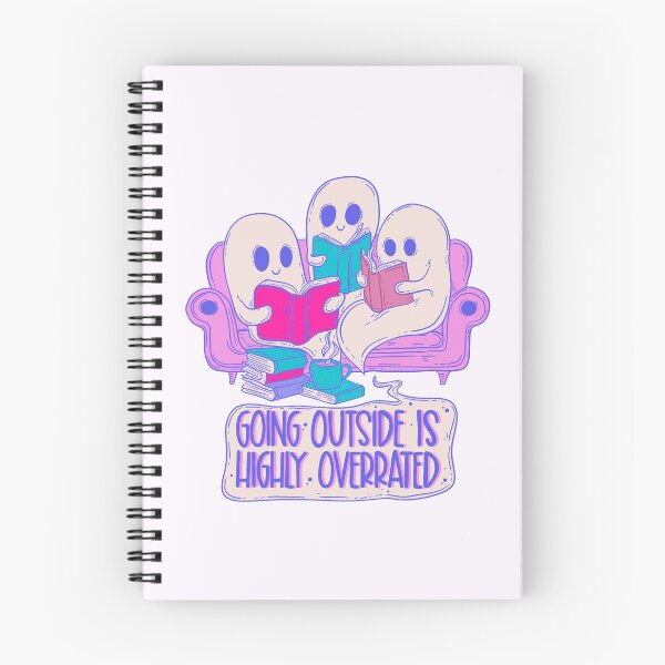 Item preview, Cute Ghosts Reading - Going Outside is Overrated designed and sold by Jess.a.creates.