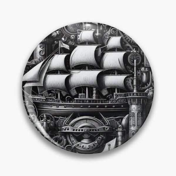 Item preview, Steampunk seamless ornament based on a maritime theme - 7 designed and sold by me-Midbar.