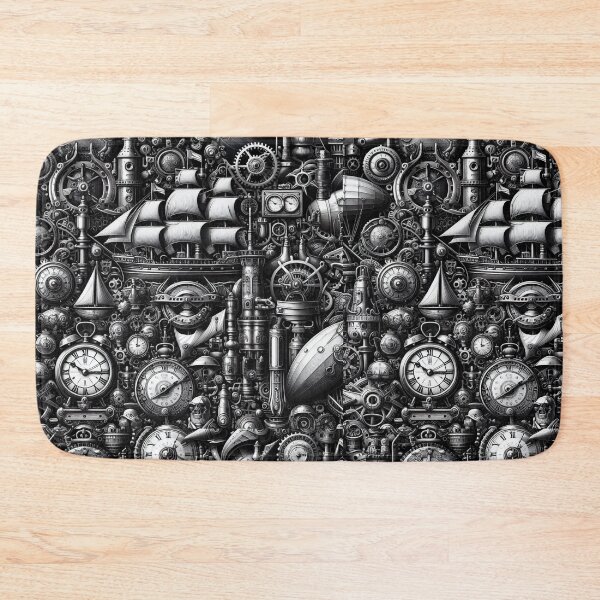 Item preview, Steampunk seamless ornament based on a maritime theme - 7 designed and sold by me-Midbar.