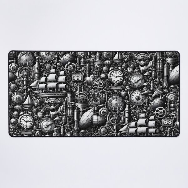 Item preview, Steampunk seamless ornament based on a maritime theme - 7 designed and sold by me-Midbar.