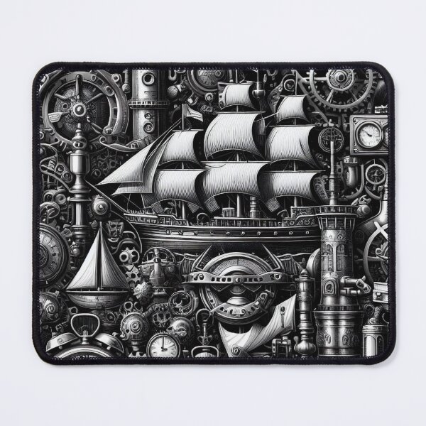 Item preview, Steampunk seamless ornament based on a maritime theme - 7 designed and sold by me-Midbar.