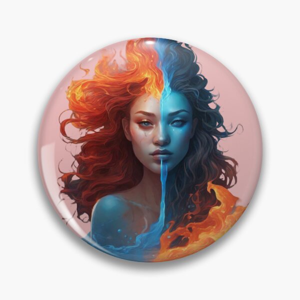 Artikelvorschau, Aqua-Feuer-Göttin entworfen und verkauft von GeniusArt101.