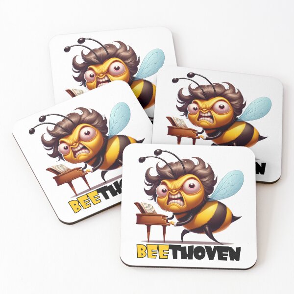 Item preview, Beethoven Funny Bee Cartoon designed and sold by André Botes.