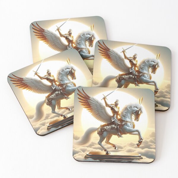 Item preview, Golden knight with sun background designed and sold by OuroToon.