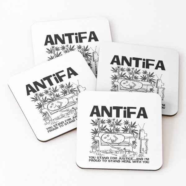 Item preview, ANTIFA ~ YOU STAND FOR JUSTICE ~ COUCH POTATO ~ (V-6-84) designed and sold by RodeoMalibu.