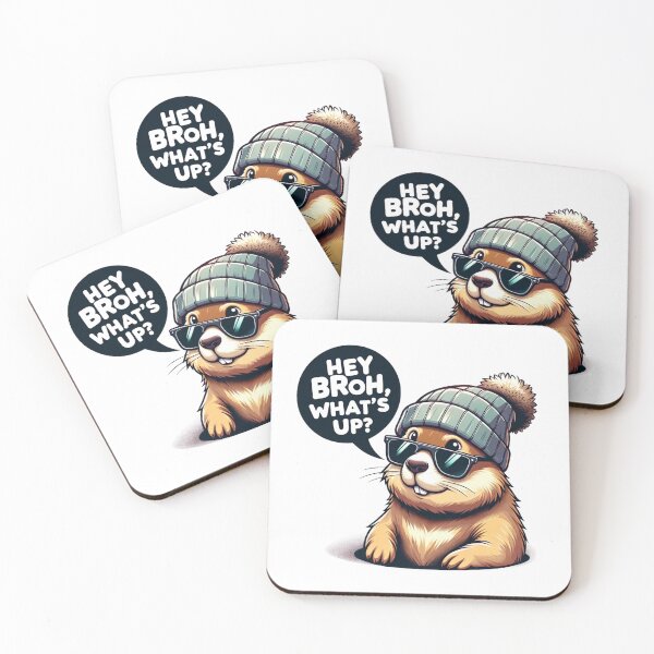 Item preview, Chill Beaver Mamrot Bro - Urban Wildlife Streetwear Art designed and sold by BlueGoldArt.