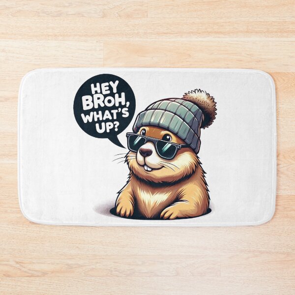 Item preview, Chill Beaver Mamrot Bro - Urban Wildlife Streetwear Art designed and sold by BlueGoldArt.