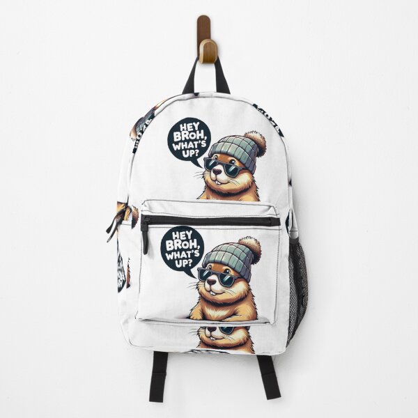 Item preview, Chill Beaver Mamrot Bro - Urban Wildlife Streetwear Art designed and sold by BlueGoldArt.