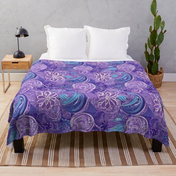 Item preview, a purple and blue paisley pattern on a purple background designed and sold by Enga6.