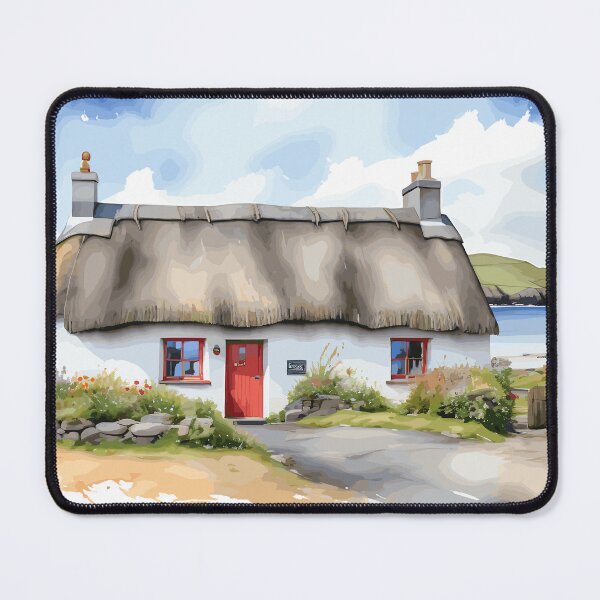 Item preview, Donegal Cottage by The Sea in Watercolor designed and sold by OliDesigns.