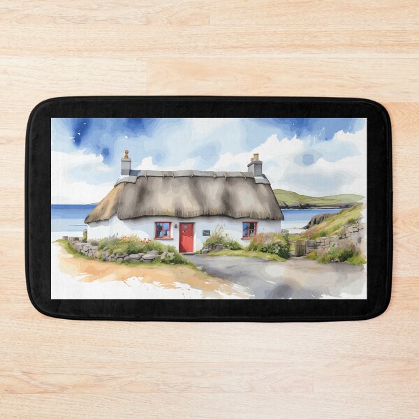 Item preview, Donegal Cottage by The Sea in Watercolor designed and sold by OliDesigns.