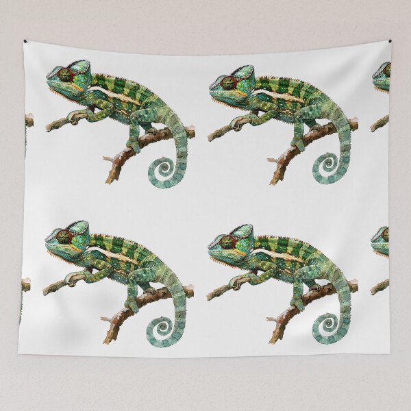Item preview, Panther chameleon clings to a branch, bright and beautiful colors. #4 designed and sold by kizenya.