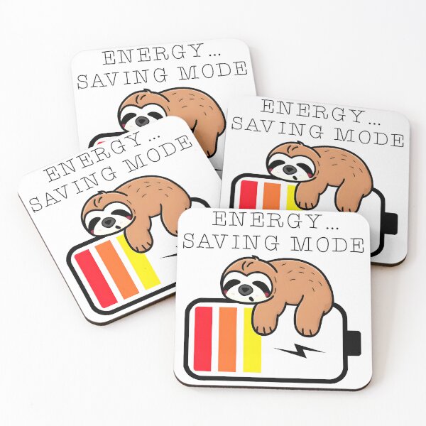 Item preview, Funny sloth cartoon is tired low power takes a nap and goes into energy-saving mode designed and sold by tanapong51.