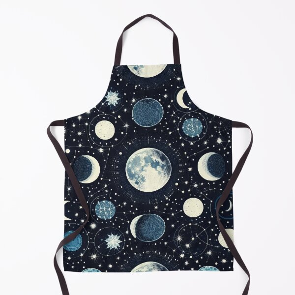 Item preview, Celestial Dance Moons and Stars in Midnight Symphony designed and sold by ArtComixHaven.