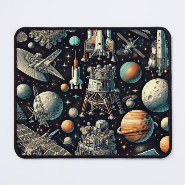 Item preview, Voyage Through the Cosmos Spacecraft Amidst the Stars designed and sold by ArtComixHaven.