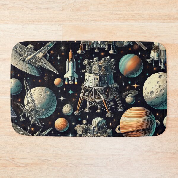Item preview, Voyage Through the Cosmos Spacecraft Amidst the Stars designed and sold by ArtComixHaven.