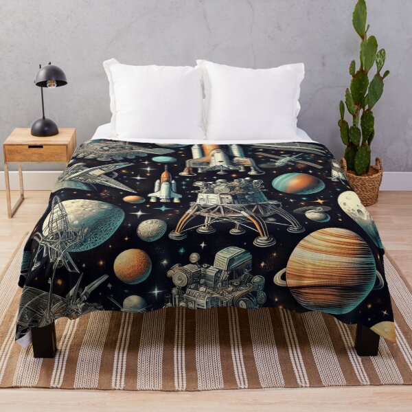 Item preview, Voyage Through the Cosmos Spacecraft Amidst the Stars designed and sold by ArtComixHaven.