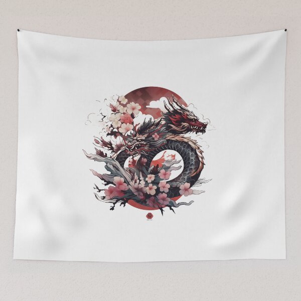 Item preview, Tattoo Style Dragon designed and sold by Lucy Goosy Art.