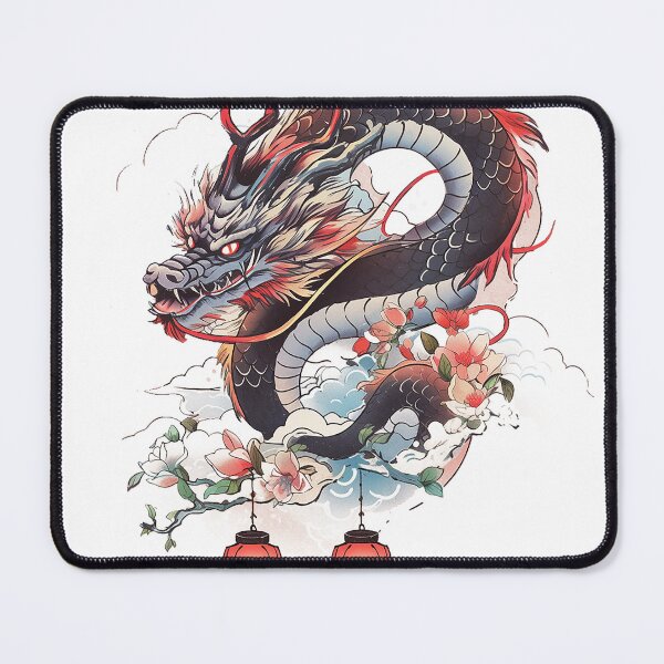 Item preview, Tattoo Style Dragon designed and sold by Lucy Goosy Art.