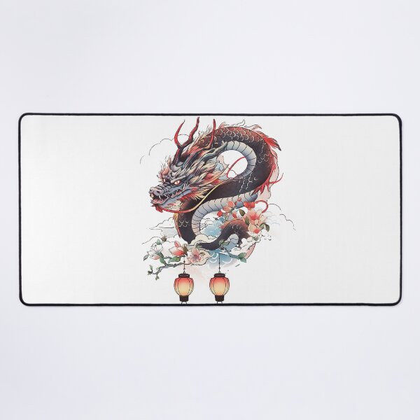 Item preview, Tattoo Style Dragon designed and sold by Lucy Goosy Art.