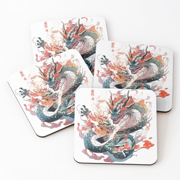 Item preview, Tattoo Style Dragon designed and sold by Lucy Goosy Art.