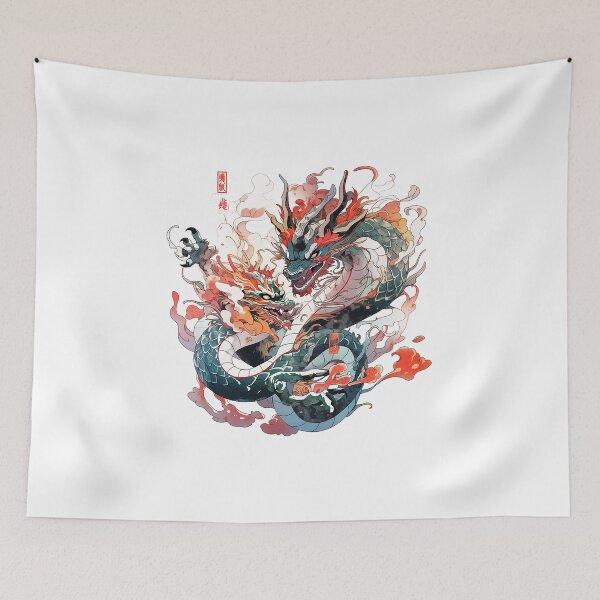 Item preview, Tattoo Style Dragon designed and sold by Lucy Goosy Art.