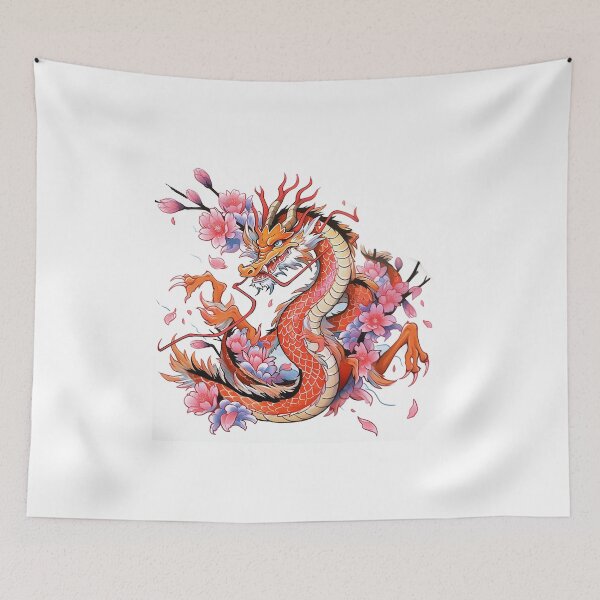 Item preview, Tattoo Style Dragon designed and sold by Lucy Goosy Art.