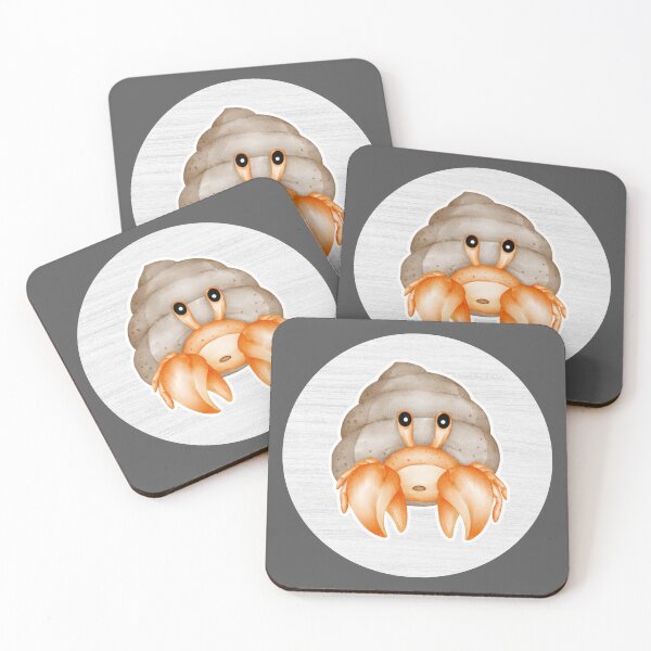 Item preview, Hermit Crab Watercolor Drawing designed and sold by LivingColorful.