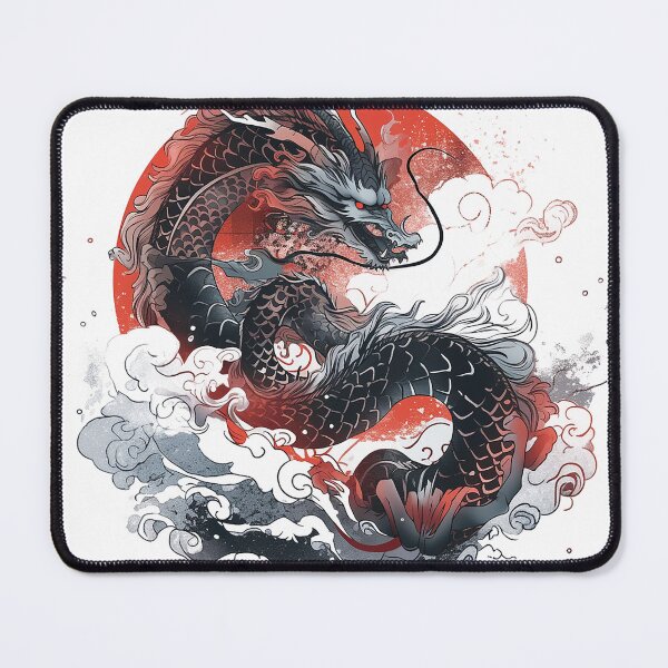 Item preview, Tattoo Style Dragon designed and sold by Lucy Goosy Art.