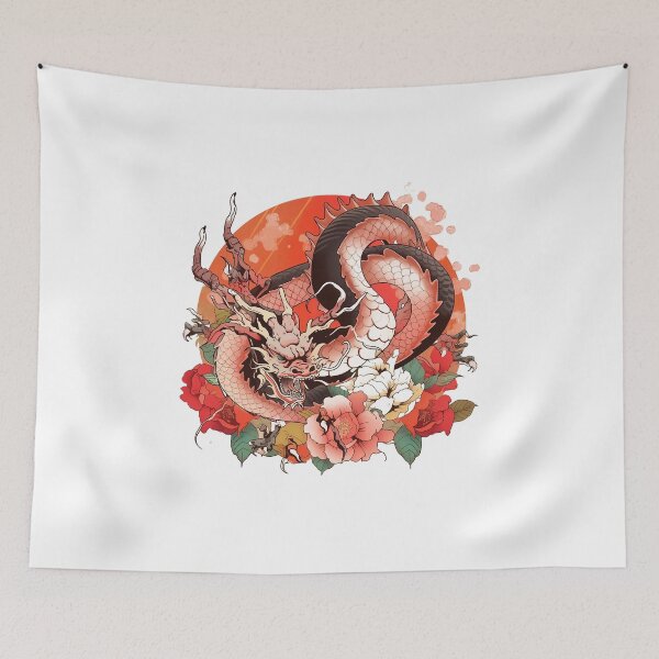 Item preview, Tattoo Style Dragon designed and sold by Lucy Goosy Art.