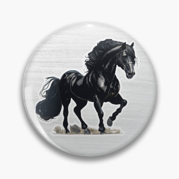 Item preview, Friesian Horse Watercolor Drawing designed and sold by LivingColorful.