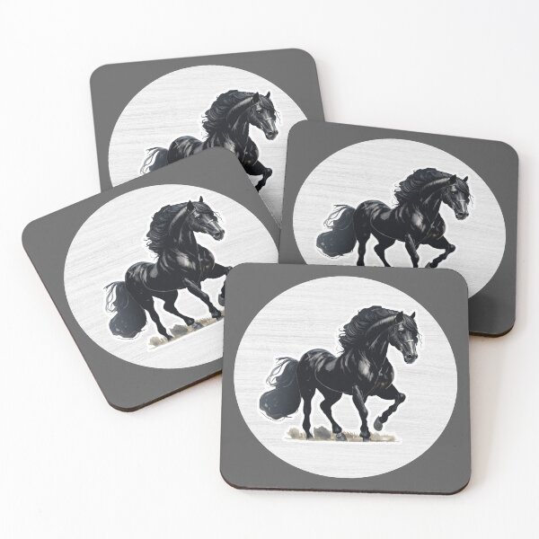 Item preview, Friesian Horse Watercolor Drawing designed and sold by LivingColorful.